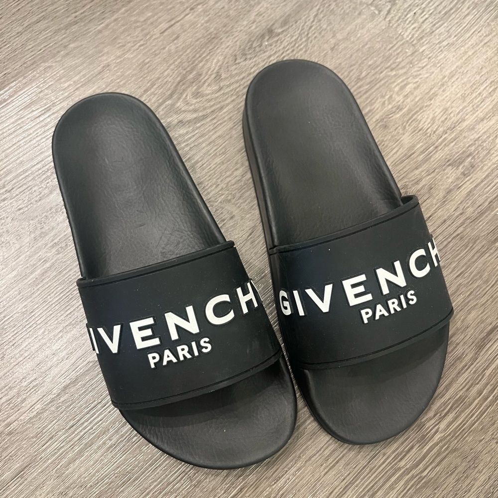 Givenchy Black and White Sandals with Minimalist Design